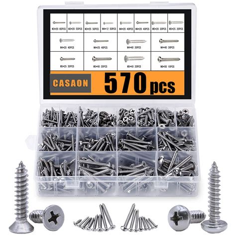 stainless steel sheet metal screw assortment|180mm stainless steel screws.